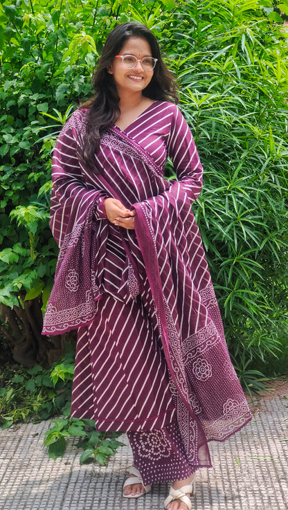 Rangrez Lehariya Anarkali Set Aardhvi