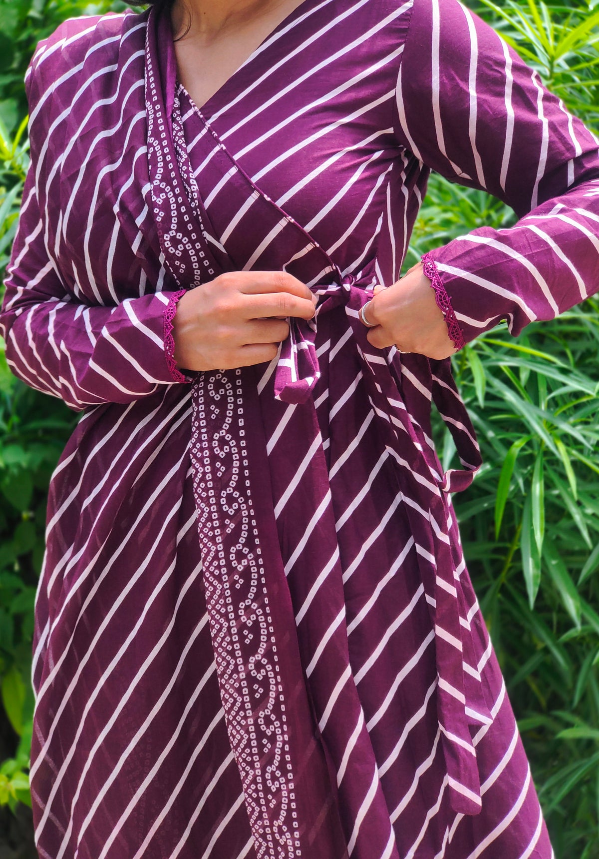Rangrez Lehariya Anarkali Set Aardhvi