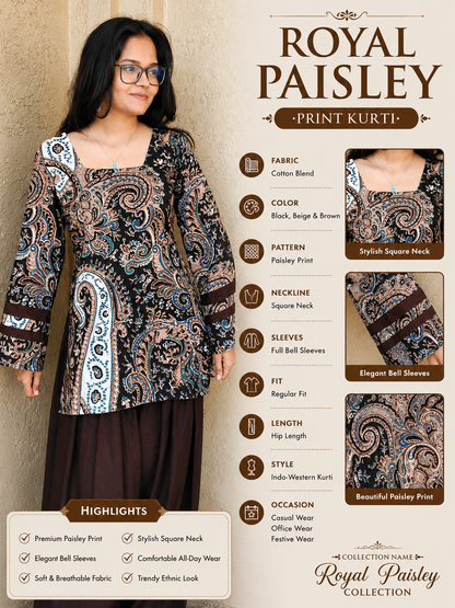Royal paisley kurti